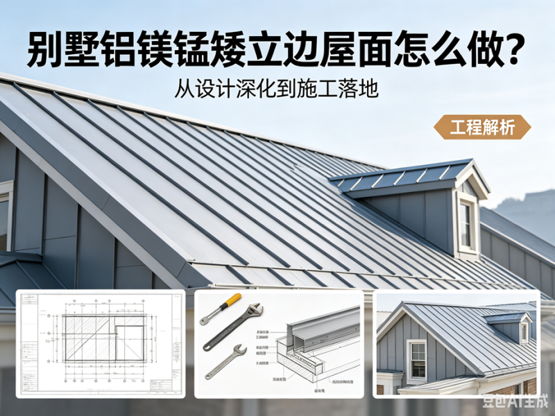 别墅铝镁锰矮立边屋面怎么做?从设计深化到施工落地的完整解析