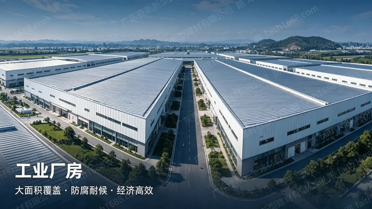 工业厂房,大面积覆盖、防腐耐候、经济高效。
